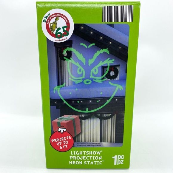 Dr. Seuss Holiday Neonstaticdr Seuss The Grinch Green Led